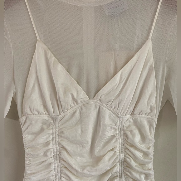 SABO Skirt-NWT Australian designed off white lined rayon/spandex mini Small/4. - Picture 14 of 17